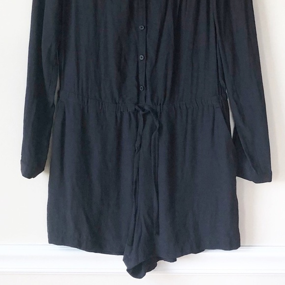 NET LOFT Lacey Long Sleeve Drawstring Romper Size Small Petite - Picture 8 of 14